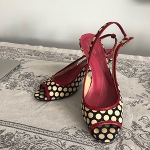 Kate Spade Dot kitten heels
